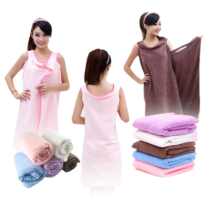 Bath Towel Microfiber Soft Bath Towel Fashion Women Sexy Wearable Quick Dry Magic Bathing Beach Spa Bathrobes Wash Clothing Beach Dresses Wrap Skirt