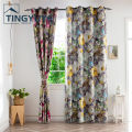 Blackout Polyester Curtain Oil Painting Style Comfortable Touch Window Curtain Home Decor. 