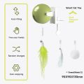 Automatic Cat Teaser Toy Funny Lifting Plush Ball Toy Interactive Electric Cat Toy Rope with Feather Random Swing Cats Sticks (No Battery). 