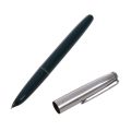 616 Fountain Pen Hooded Silver Nib Green Barrel Small Vintage. 