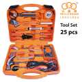 Electrical Multi Tool Set General Hand Tool Kit with Plastic Tool Storage Case - 25 Pcs - Tricle. 