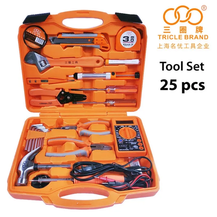Electrical%20Multi%20Tool%20Set%20General%20DIY%20Hand%20Tool%20Kit%20with%20Plastic%20Tool%20Storage%20Case%20-%2025%20Pcs%20-%20Tricle%20-%20Image%202