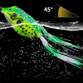 Artificial Silicone Soft Fishing Lures Treble Hooks 6cm 4.5g Topwater Ray Frog Conbo. 