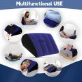 Legs, Travel Inflatable Wedge Throw Pillow Yoga Pose Assist Mat Triangle for Sleeping, Elevation. 