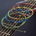 Colorful Rainbow Guitar Strings E-A (1 Set 6pcs) for Acoustic Folk Guitar Classic Guitar Multi Color Guitar Strings / Wire Set. 