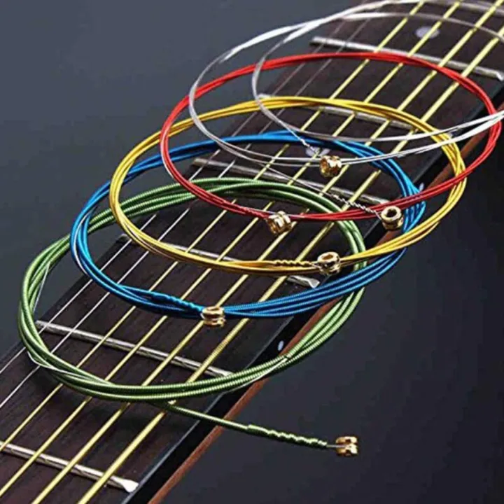 Colorful%20Rainbow%20Guitar%20Strings%20E-A%20(1%20Set%206pcs)%20for%20Acoustic%20Folk%20Guitar%20Classic%20Guitar%20Multi%20Color%20Guitar%20Strings%20/%20Wire%20Set%20-%20Image%203