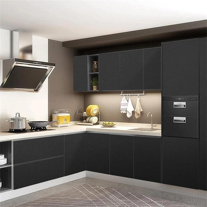 80/90%20Width%20Self-adhesive%20Film%20Black%20Matt%20Thickened%20Sticker%20Furniture%20Kitchen%20for%20Cupboards%20Tables%20Wall%20DIY%20Renovation%20Wallpaper%20-%20Image%205