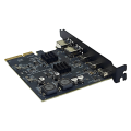 PCI Express X4 to 3 Port Type C + 2 Port USB3.2 Gen2 10Gbps Adapter ASM3142 + VL822 Chip PCIE USB Expansion Card. 