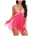 Women Night Dress Lingerie Front Closure Transpareneisure time t Lace Underwear 2024 Floral Sleepwear Woman Nightie. 