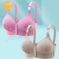 Comfortable Nylon Bra Comfortable Plus Size Bra with Front Button Closure Adjustable Straps No Wire Support Soft Elastic Material Perfect for Southeast Asian Women Breathable Bra. 