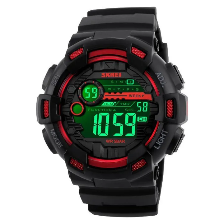 SKMEI Sports Fashion Digital Waterproof LED Chronograph Double Time Watches for Men 1243