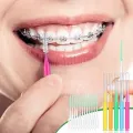10 PCS Toothpick Teeth Plaque Remove Interdental Brushes Oral Care Hygienic Soft Rubber Bristle Teeth Cleaning Elastic brush With Thread Orthodontic Brush,Teeth Care Dental Floss Teeth Gaps Professional Deep Oral Teeth Cleaning Tools. 