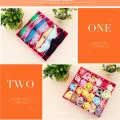 【WEJA】AA Foldable Underwear Drawer Organizers Dividers Closet Dresser Clothes Storage Organizer Box For Bras Scarves Ties Socks Boxes. 