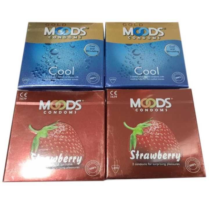 12 MOODS Flavorful Condoms - Strawberry/Banana/Choco & More (12-Pack)