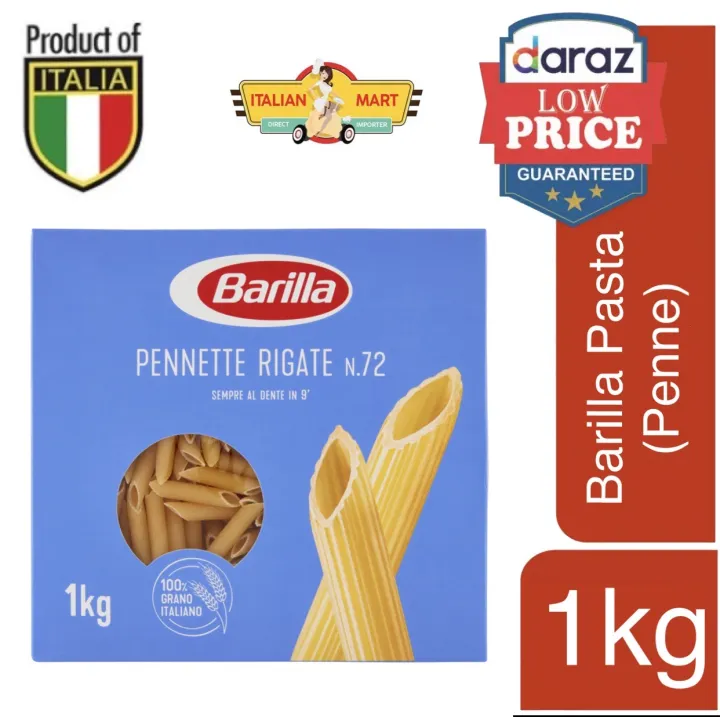 Barilla Pasta Penne Rigate 1Kg Made in Italy by Italian mart