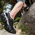 Men's Sneakers Breathable Lightweight Casual Mesh Upper Men Outdoor Shoes Men Hiking Shoes 39 Grey. 