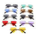 Colorful Lens Triangular Punk Sunglasses Fashion Accessory Small Size Y2k Style Hippie Triangular Shades Metal Frame Tinted Lens Triangular Eyewear for Costume Parties Streetwear Fashion Music. 