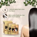 Kokila Unisex Hair Color Shampoo Sachet, Color in just 5 minutes, No Ammonia - No Paraben, Natural Black (25mlx10 Sachets)(FROM INDIA)NUZ. 