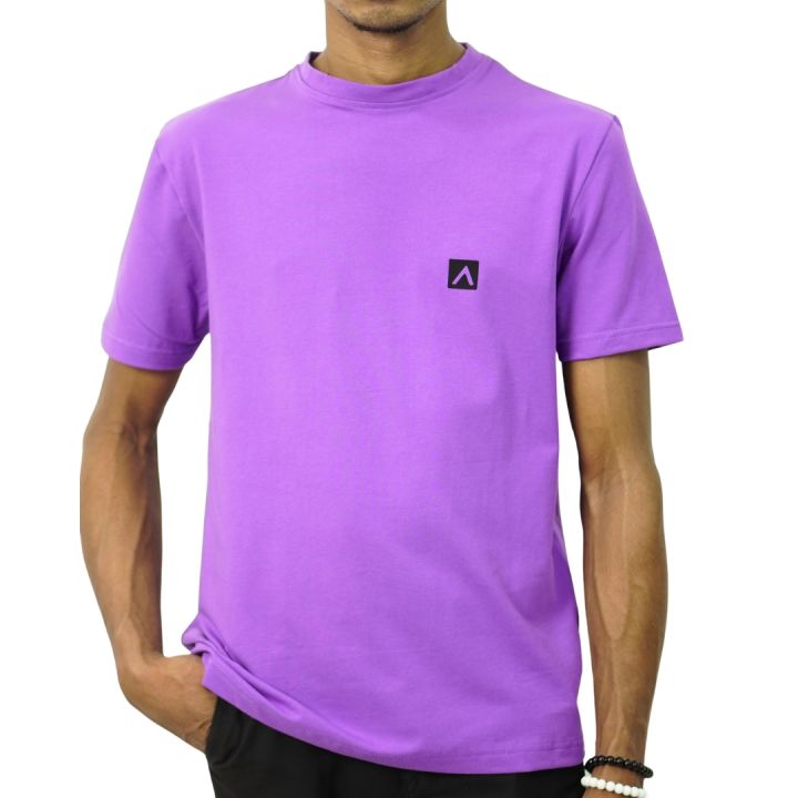Archer%20Men's%20Crew%20Neck%20Cotton%20T-Shirt%20-%20Purple%20-%20Image%202
