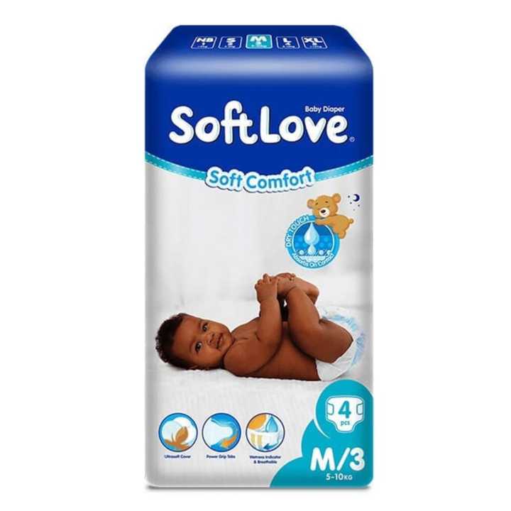 SoftLove Soft Comfort Diaper - Medium 4 pcs