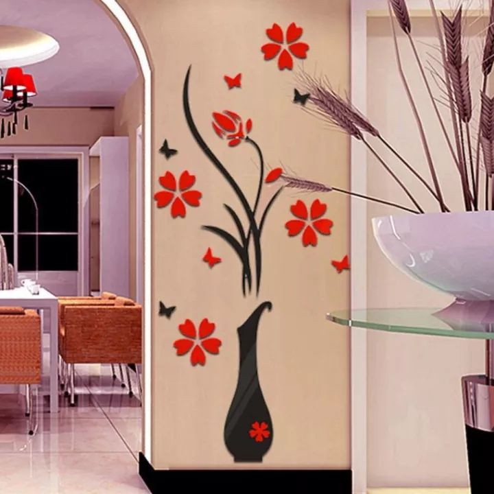 3D%20Removable%20Art%20Vase%20Plum%20Acrylic%20Crystal%20Stereo%20Wall%20Stickers%20Home%20DIY%20Decoration%20-%20Image%204