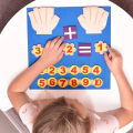 NEW Kid Montessori Toys Felt Finger Numbers Math Toy Children Counting Early Learning For Toddlers Intelligence Develop 30*30cm. 
