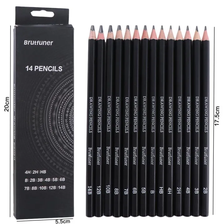 Smooth%20Writing%20Sketch%20Pencil%20Set%204B%205B%206B%207B%208B%2010B%2012B%2014B%20Graphite%20Pencil%20Details%20Highlight%20Professional%20Drawing%20Pencil%20-%20Image%202