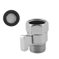 Water Flow Control Shut Off Valve, Brass Adjustable Water Pressure Regulator for Hand Held Shower & Bidet Sprayer. 