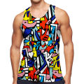 3D Fantasy Abstract Graffiti Figure Tank Top Gym Clothing Men Summer Streetwear Basketball Vest Quick Drying Sleeveless y2k Tops. 