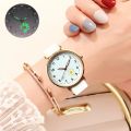 Women Fashion Casual Leather Belt Small Daisies Watches /Simple Ladies Dress Small Dial Quartz Clock Watches. 