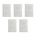 Self-Closing Socket Cover, White Safety Wall Electrical Socket, Matching Screws, for Baby Protection.. 