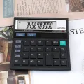 Solar, Battery Dual Power LCD Display Calculator with Check & Correct Function. 