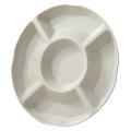 Quorrae Large Fruit Plate Large Capacity 5-compartment Candy Plate for Snacks Fruits Multi-purpose Food Serving Tray for Kitchen Supplies Food Grade Pp Plate. 