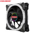Magic Diamond AS2 Desktop Computer 12cm Chassis Fan LED Diamond in the Debris Luminous Mute Double Ring Diamond Cooling Fan. 