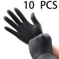 【HOT】 100 Pack Disposable Black Nitrile Gloves For Household Cleaning Work Safety Tools Gardening Gloves Kitchen Cooking Tools Tatto. 