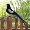 Magpie Simulation Bird Realistic Lifelike Artificial Bird Figurine Statue For Outdoor Lawn Photography Prop Garden Art. 