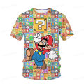Game Super Mario Bros Tshirt Kids Clothing Tops Boy T-shirt Game 3D Print T Shirts Funny Anime Men Women Short Sleeve Tees. 