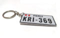 Foreign Vehicle Number Plate Key Tag - Double Side. 