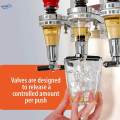 Rotating 6 Bottle Dispenser, Rack Jet Bar Set Drinks Dispenser. 