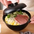 Portable With Lid Ramen Bowl Binaural Japanese Style Instant Noodle Bowl Plastic 250ml Soup Bowl Dormitory. 