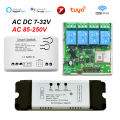 Tuya Zigbee 1 2 4 Gang Switch Relay Module Dc 12v 24v 110v 220v 230v Dry Contact 4CH Din Controller Alexa Gateway Required. 