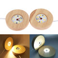 Wooden LED Light Dispaly Base Wooden Night Lamp Base LED Light Display Crystal Ball Wood Luminous Base. 