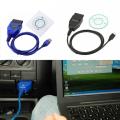 VAG-COM 409.1 Vag Com 409Com Vag 409 Kkl OBD2 USB Diagnostic Cable Scanner Scan Tool Interface For VW Audi Seat Skoda - blue. 