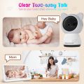 5" Video Baby Monitor with Phone App and Monitor,PTZ,2-way Talk,Night Vision,Lullabies,VOX Sound Detection,Feeding Reminder. 