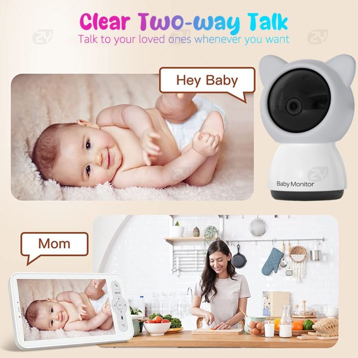 5"%20Video%20Baby%20Monitor%20with%20Phone%20App%20and%20Monitor,PTZ,2-way%20Talk,Night%20Vision,Lullabies,VOX%20Sound%20Detection,Feeding%20Reminder%20-%20Image%205