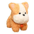 Lovely puppy plush cute puppy plush doll with Belle soft fuzzy stuffed animal toy for home decoration kids fans birthday gift perfect buyer favorite animal stuffed toys. 