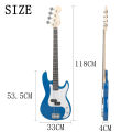 Electric Guitar Beginner Kit Rosewood Fingerboard 4 Strings Bass Accessories With Audio Picks Strap Guitar Bag Cable Wrench. 