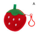 1Pc Cute Fruit Shape Plush Coin Purse Watermelon Pineapple Orange Strawberry Purse Bag Keychain Pocket Kid's Coin Pouch Wallet. 