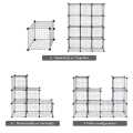 8 Cube Grid Metal Wire Transparent Wardrobe Organizer. 