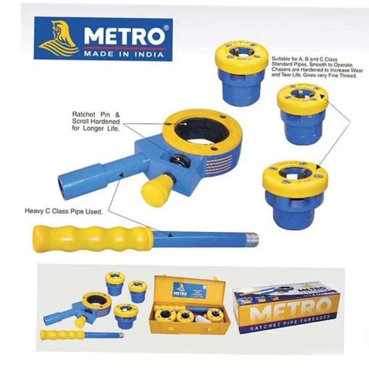 Ratchet%20Pipe%20Threader%20Die%20Set%20-%20Metro%20-%201/2",%203/4",%201"%20-%20BSP%20-%20Dies%20Ratchet%20Manual%20Plumber%20Pipe%20Threading%20Kit,%20Threading%20Work%20of%20Galvanized%20Pipe%20and%20Iron%20Pipe%20-%20Image%202